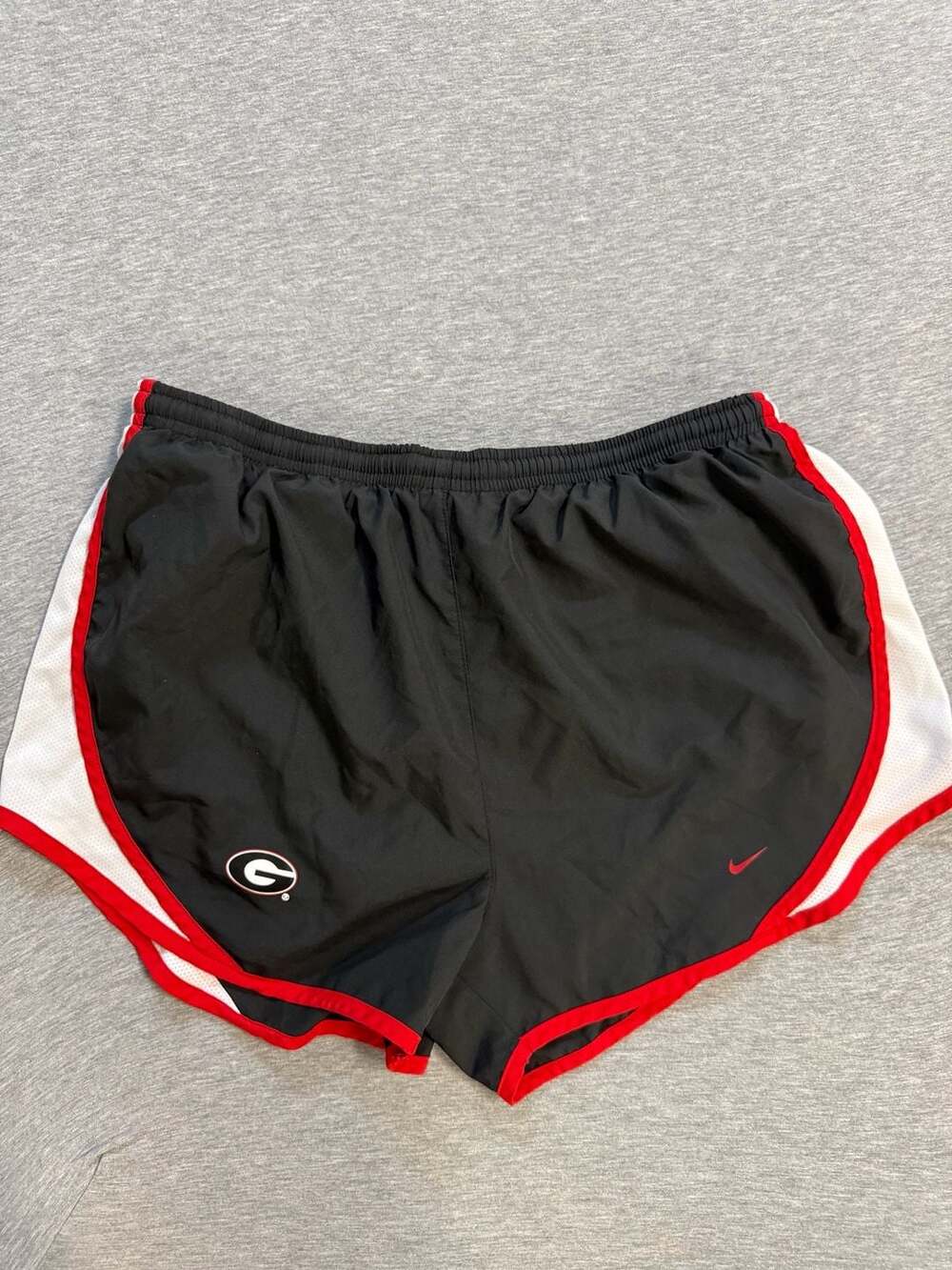 Nike Georgia Bulldogs Tempo Running Shorts Size L Black Red White